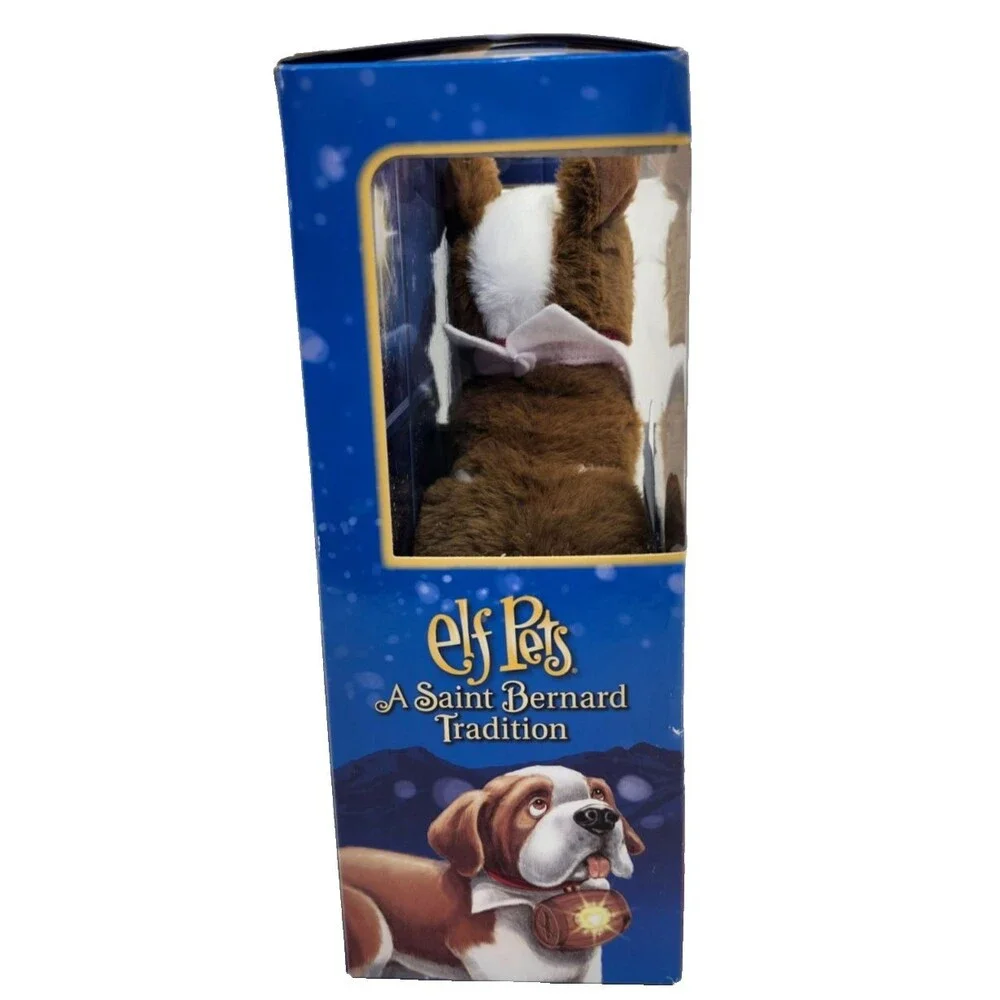 Elf Pets St. Bernard Plush Stuff Dog Christmas Book Elf On Shelf Toy Gift New